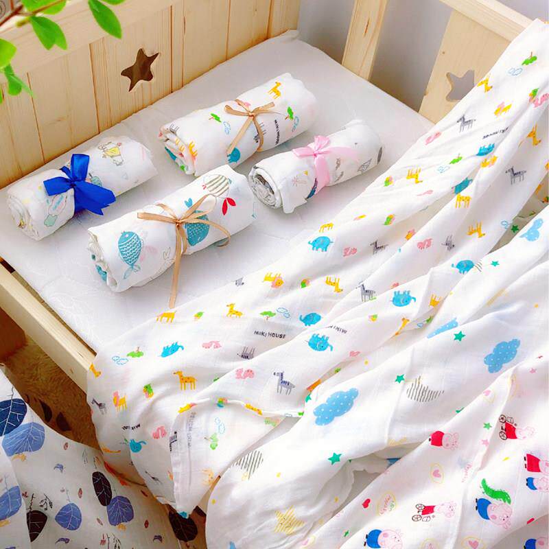 竹棉纱布抱巾襁褓巾婴儿夏季包巾盖毯宝宝浴巾薄款新生儿防惊跳