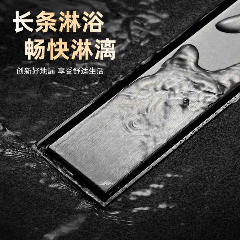 304不锈隐形地漏304不钢条防臭大排淋浴房卫生间镶砖锈长型侧排长
