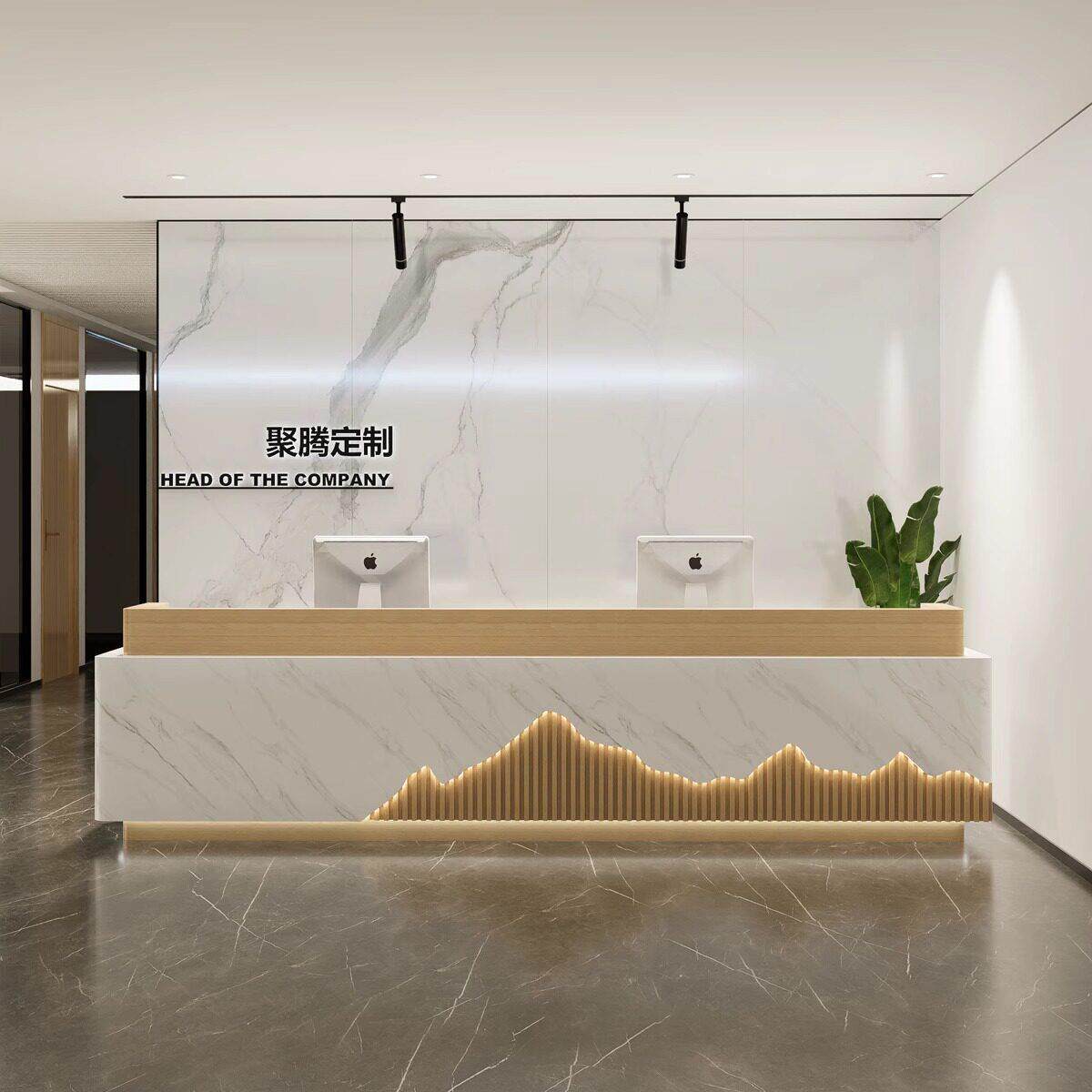 公司前台接待台办公室前台桌美容院吧台收银柜台大厅酒店服务台定
