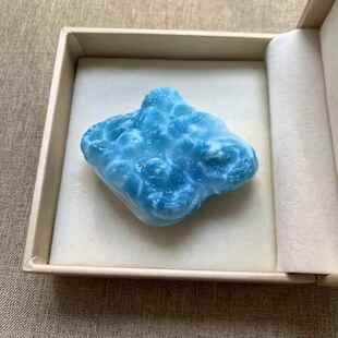 多米尼加海纹石龙牌吊坠摆件拉利玛手把件挂件规格48.6 23mm 43.4