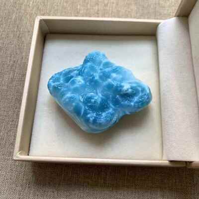 多米尼加海纹石龙牌吊坠摆件拉利玛手把件挂件规格48.6*43.4*23mm