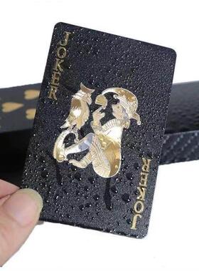 优质塑料PVC扑克防水黑色扑克牌Cre