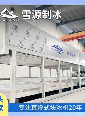 ，Snowland商用30吨全自动直冷式块冰机蔬菜水产保鲜制冰机