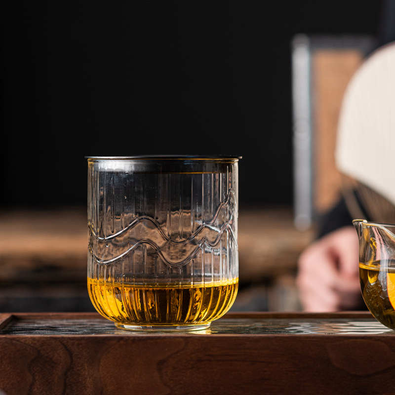 玻璃建水茶渣缸茶桶茶道倒废水茶盂小号壶承壶垫带盖小茶洗配件