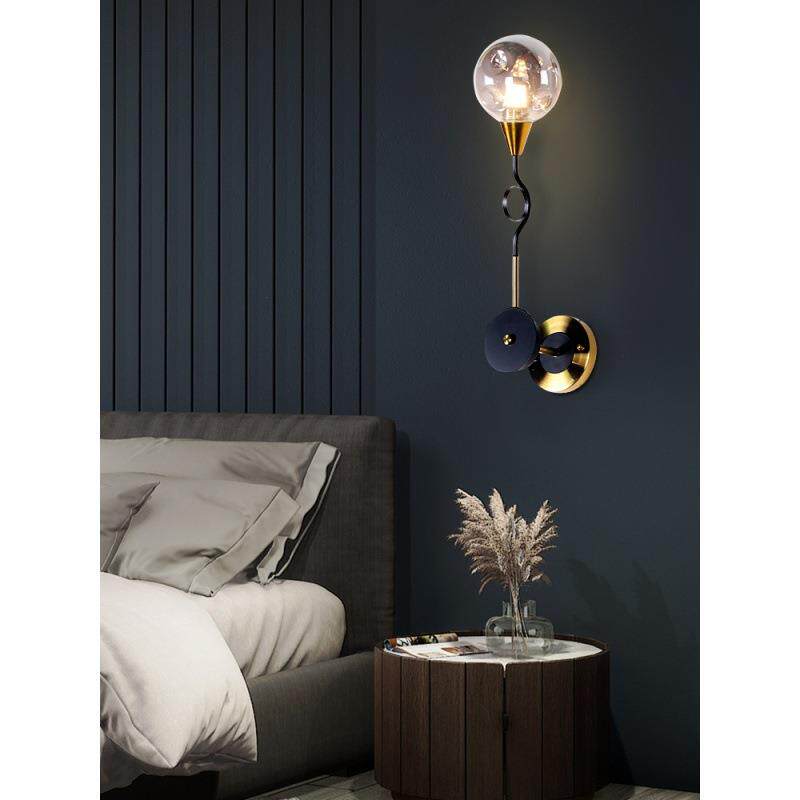 北欧轻奢壁灯简约现代客厅电视墙装饰艺术卧室床头灯大气网红新款