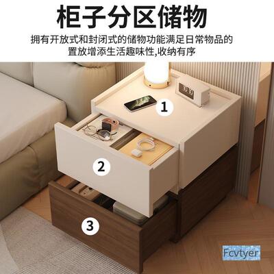 床由XYH10085头柜家用意式极简收纳储物自组合柜网子红沙发几边卧