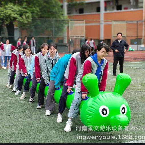 户外儿童竞速团建研学拓展无动力趣味性充气设备生产