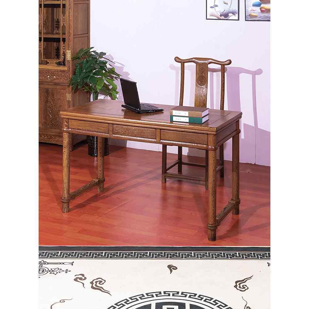 红木家具鸡翼木桌实木中式写字台书房桌书房家桌电脑桌