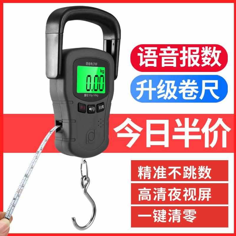 高精度手提电子秤福日50kg便携式家用买菜快递专用称重小型弹簧秤
