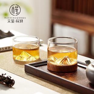 小杯酒杯杯耐高温功夫杯茶杯观山单玻璃主人3ew1品茗