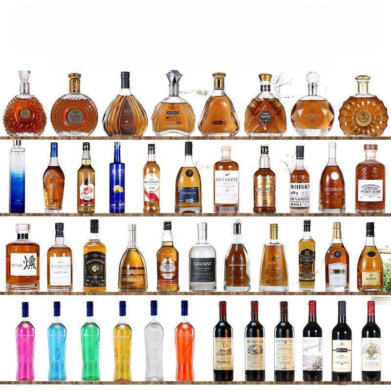 酒柜摆件展示欧式创意家居装饰酒道具样板间客厅桌面仿真洋酒瓶子