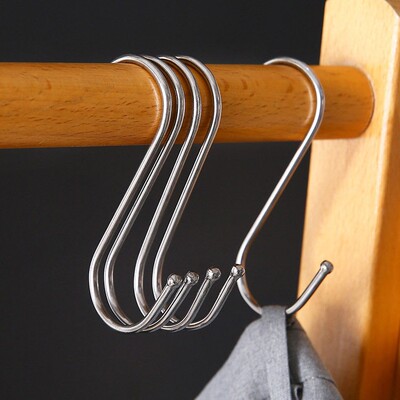 S-shaped metal hooks for multifunctional daily use in kitche