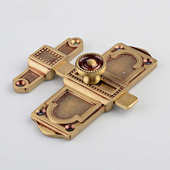 黄铜插销欧式 插销实木门栓门扣古铜色锁扣金色防盗插销 黄铜明装