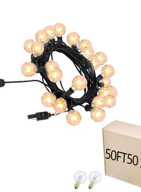 工厂直销美规G40灯串星球钨丝灯串50FT50灯室外防水露营灯串