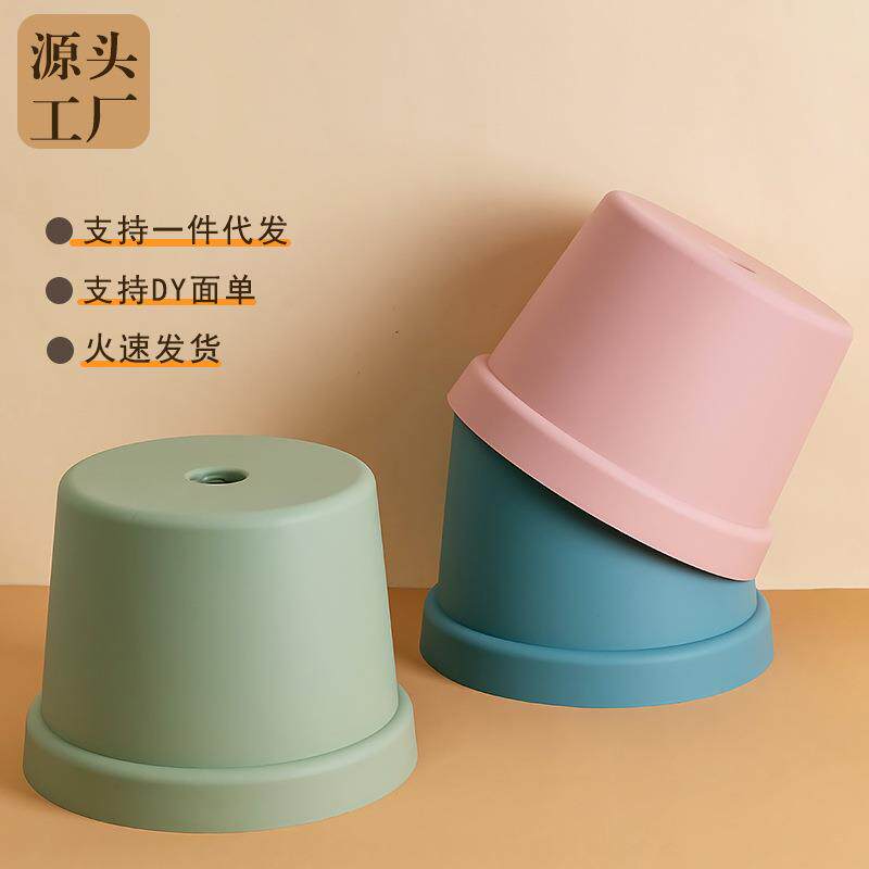 新款 ~塑料熟胶凳子加厚成人家用防滑小板凳圆凳矮凳脚椅子朔胶登