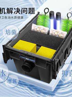 azb鱼池水族箱串联双过滤箱水循环系统锦鲤池室外大型家用户净水