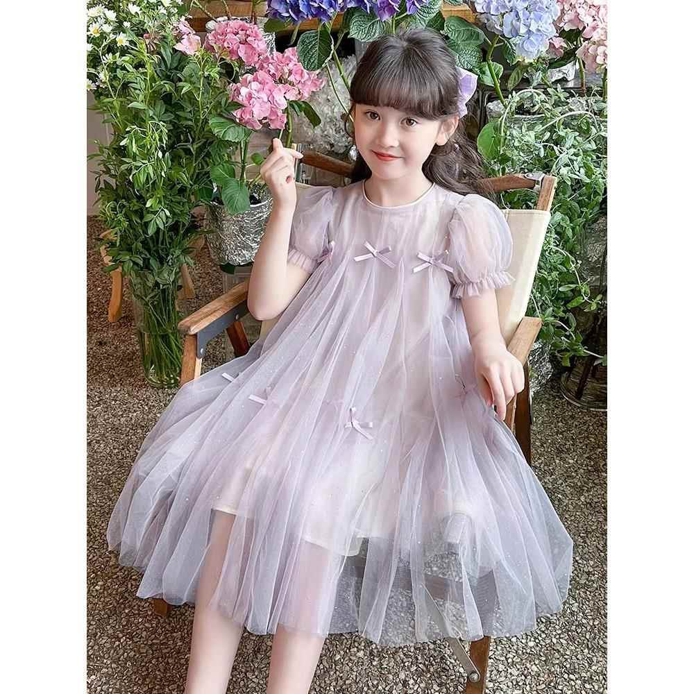 英国next ttat女童夏装连衣裙洋气儿童夏季网纱裙子小女孩公主裙