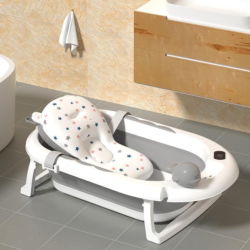 婴儿折叠浴盆宝宝家用洗澡盆儿童沐浴盆数显温度浴盆新生儿用品