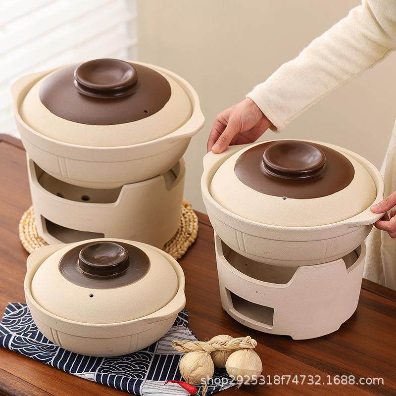 老式土砂锅耐高温干烧不裂家用煲仔饭专用小沙锅煤气灶陶瓷锅瓦煲