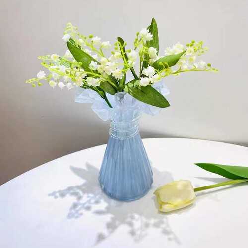 迦昊现代轻奢客厅茶几高档创意手工花边花瓶居家桌面软装装饰摆件