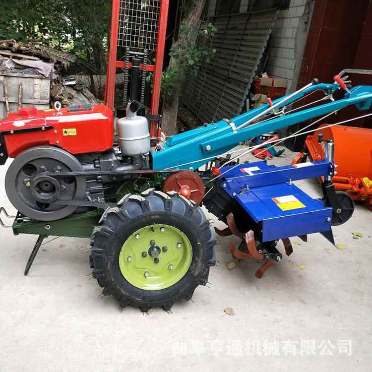 精品110底盘12马力扶拉机柴油739手摇启动农手拖用耕田犁地开沟手