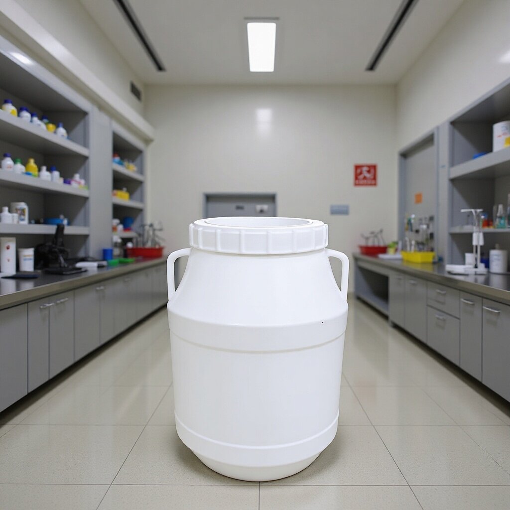 50升塑料桶一体提梁包装桶50升圆形塑料桶庆云化工50L圆桶螺旋盖