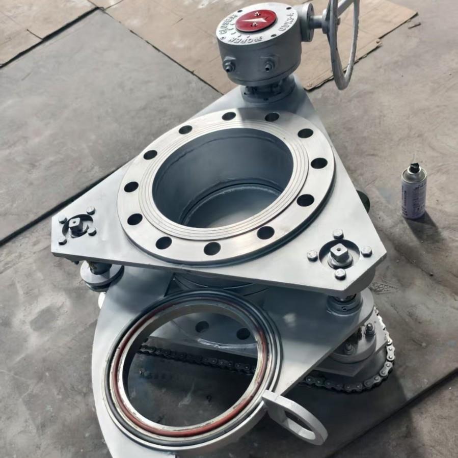 非标手动涡轮链条式盲板阀F4X-25压工况非标盲板阀