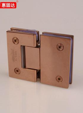 玫瑰金黑色全实心钛304不锈钢浴室夹玻璃合门页玻璃铰链1GNG80度