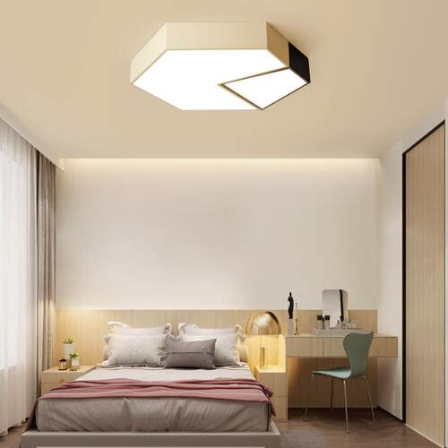 卓迩现简约用led吸顶灯调光创餐意方室形客厅灯47家大气卧厅灯具
