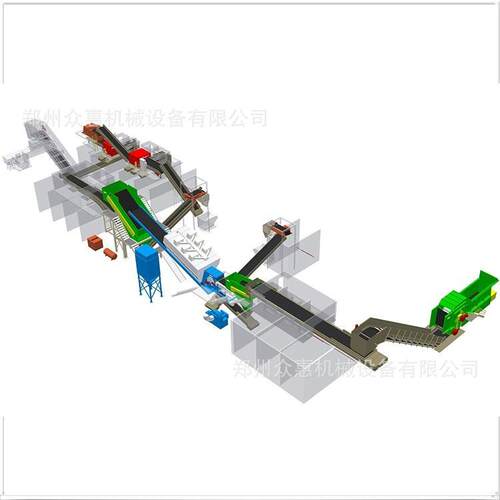 众惠建筑垃圾消纳场处理机装修垃圾再生利用机械生活垃圾分拣设备