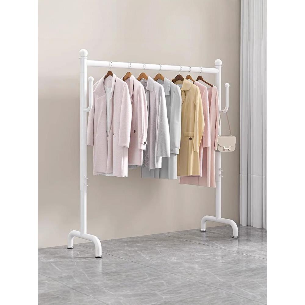 伸缩晾衣架落地房间卧室网红挂衣杆升降调节凉衣架家用阳台衣服架