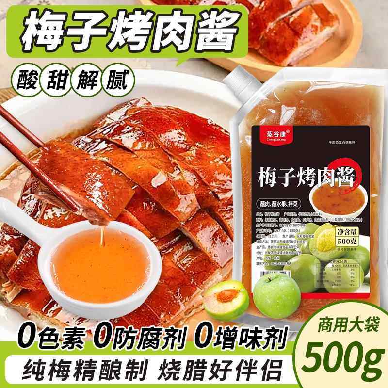 梅子酱烤肉广东特产商用袋装500g调味料烧鸭烧腊鸡排红烧肉蘸料,粮油调味/速食/干货/烘焙,酱类调料,淘宝优惠券,粉丝福利购,淘宝优惠卷