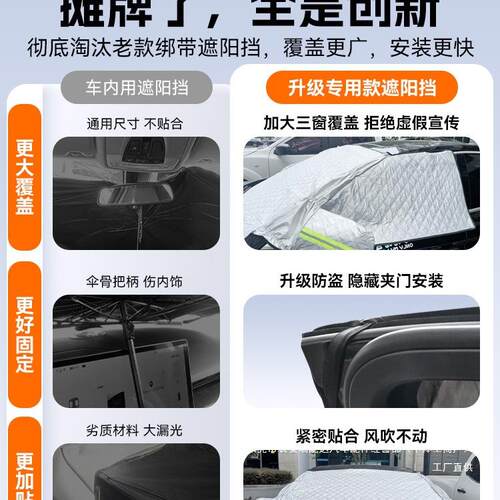 汽车前挡风玻璃防晒遮阳前挡板隔热遮阳帘遮阳罩遮光帘车罩遮瑞配