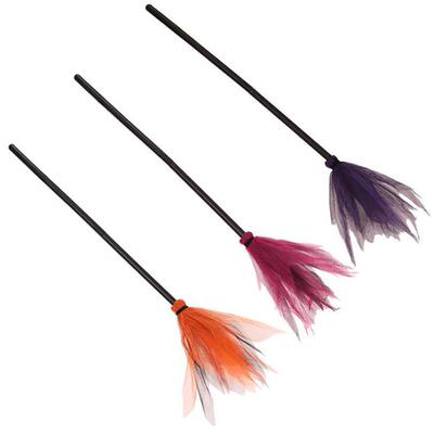 For Halloween Witch Broom Plastic Broom Props for Costume