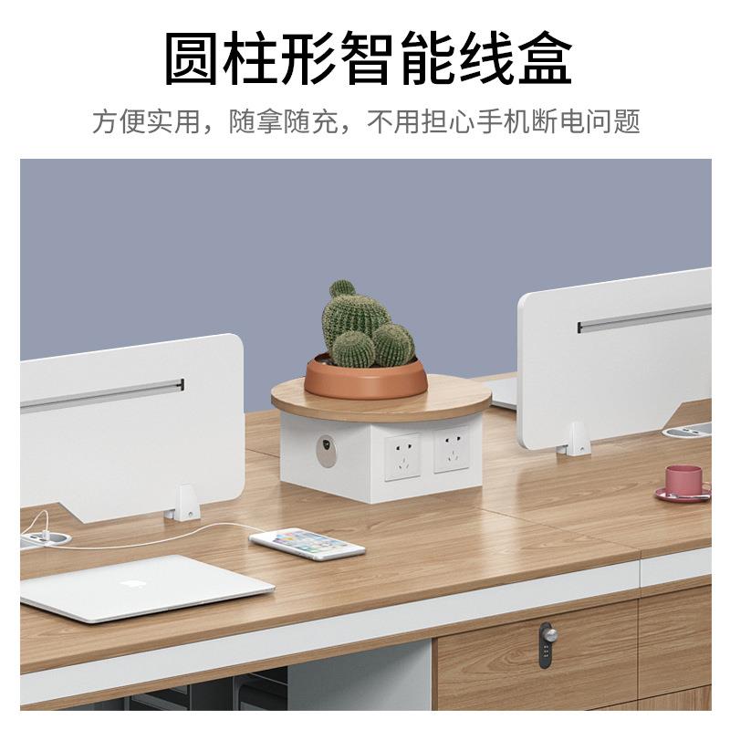 新款工业风职员办公桌椅组合电脑桌简约现代4四6六人创意