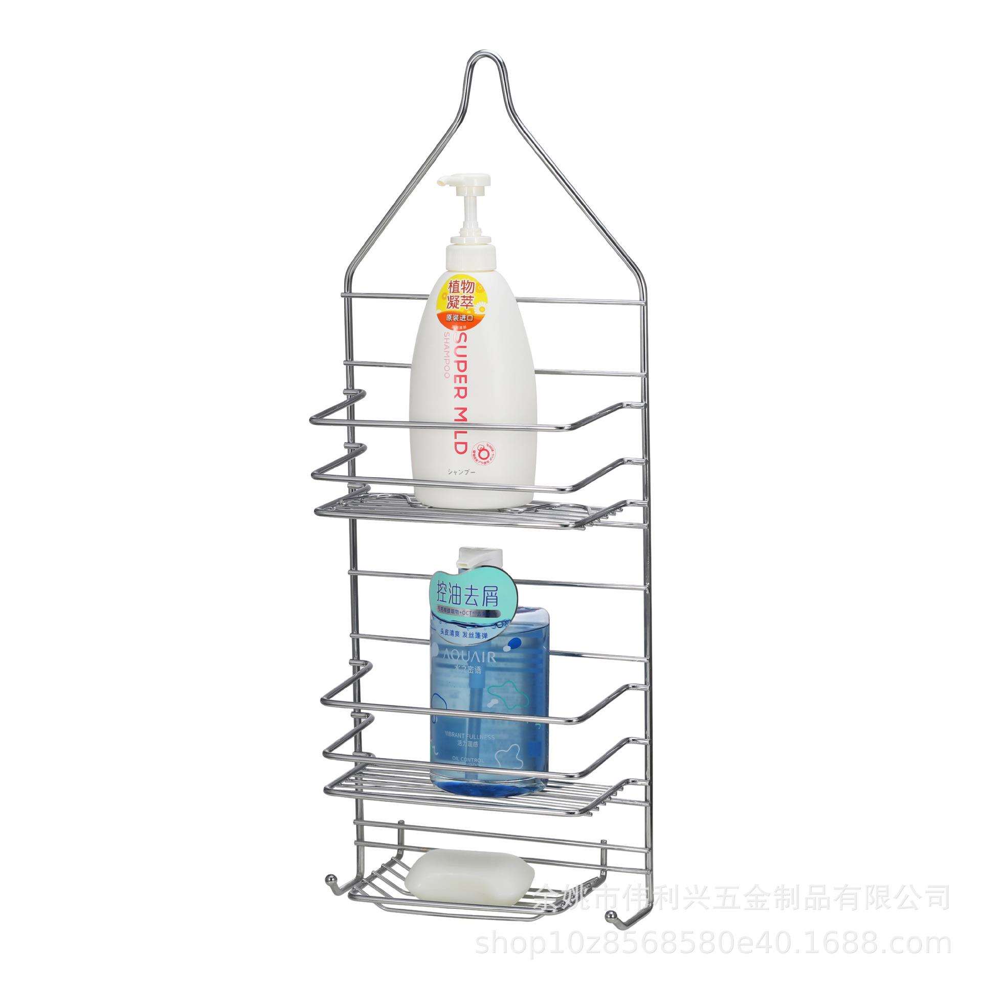 304不锈钢浴室三角单层双层置物架浴室三角网篮转角置物篮