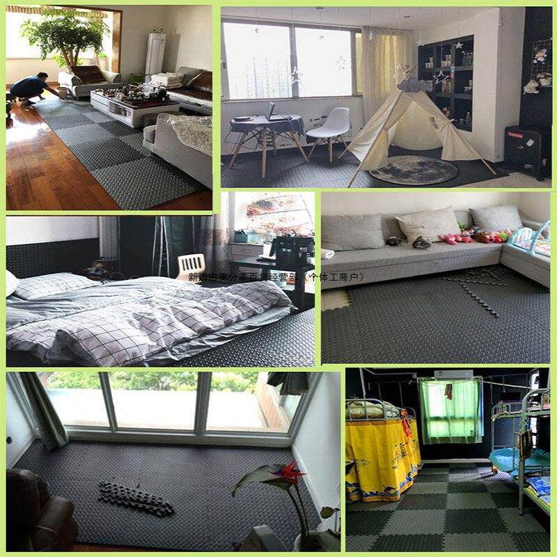 灰色泡沫地垫家用客厅儿童爬行垫拼接大号健身铺地板垫子加厚防摔