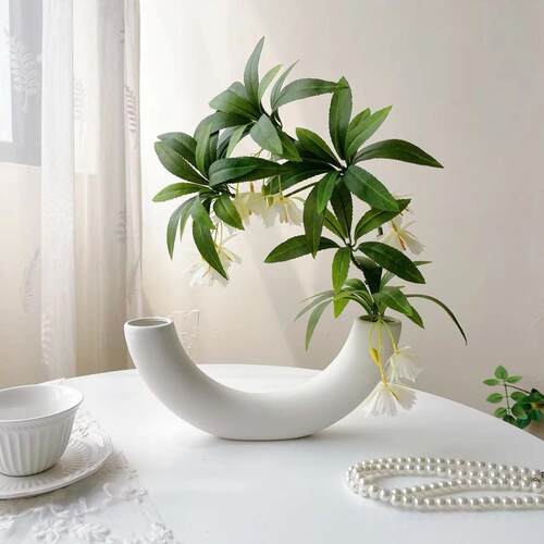 3D打印仿真水石榕现代家居餐厅装饰带花麻醉木造型插花造景假绿植