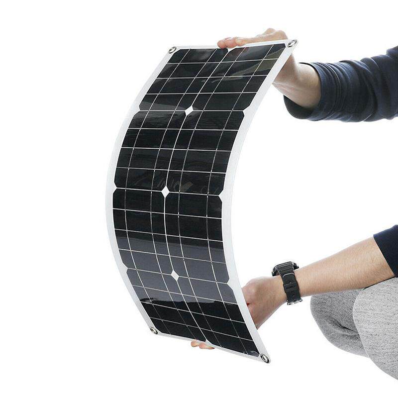 跨境单晶太阳能板30W光伏发电板 太阳能板电池板带控制器套装