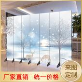 屏风隔断办公室客厅墙折叠移动现代卧室遮挡家用简易折屏移动隔