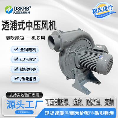 CX-1001.5KW蒸发器配套中压风机锅炉助燃吹风透浦式鼓风机