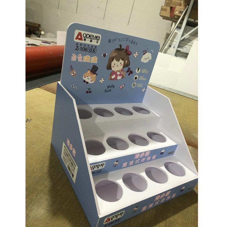 厂家供应PVC板文具货架雪弗板落地式展示架台面彩色展示盒陈列架