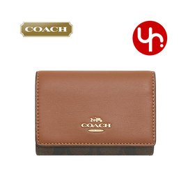 日本直邮COACH 钱包FCM761cm761 x 红木 PVC微型钱包插座女式L 形