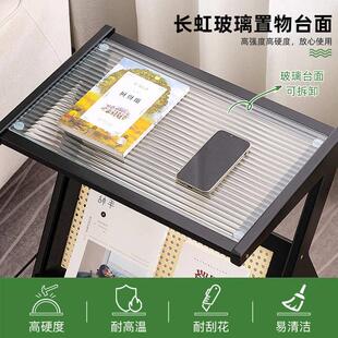 简易玻璃茶几客厅轻奢高级感小茶几家用茶台极简风边几小户型茶桌