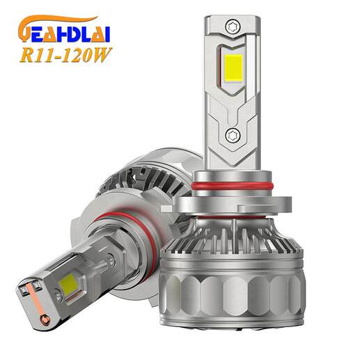 新款R11三铜管超亮大功率240W汽车大灯ledH11h7改装led车灯前大灯