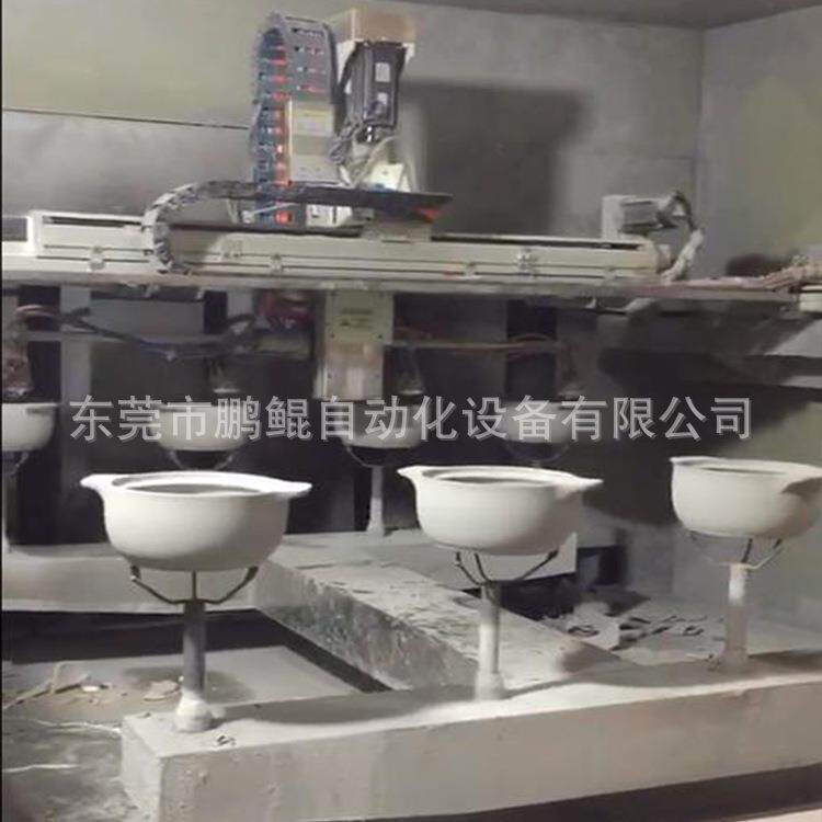 厂家供应陶瓷锅具喷釉设备陶瓷锅4枪6轴喷釉机喷釉设备免费打样
