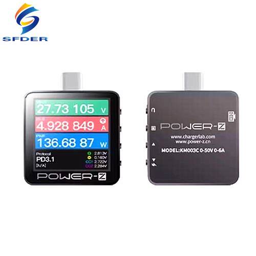 POWERZ PD USB电压流测试仪便携式表快充功率检测仪KM003C诱骗器