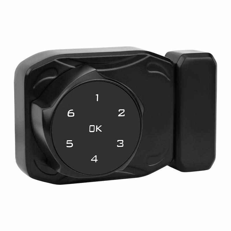 智能玻璃门锁免开孔办公室智能密码锁无框商铺双开推拉电子门禁锁