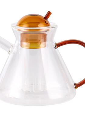现代轻奢玻璃茶壶茶杯摆件样板间咖啡厅茶室酒店套装组合软装饰品