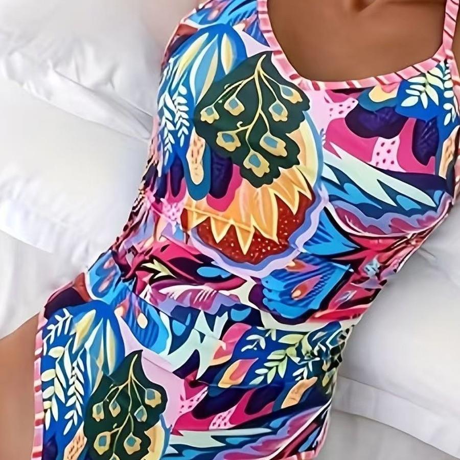 Women's Fashion One-Piece Swimsuit Stylish Monokini Swimwear - 实物图